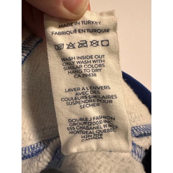 *SOLD* Wanakome Leopard Print Hoodie Blue Black Cozy Fleece Lined XL Gorpcore - Picture 12 of 12